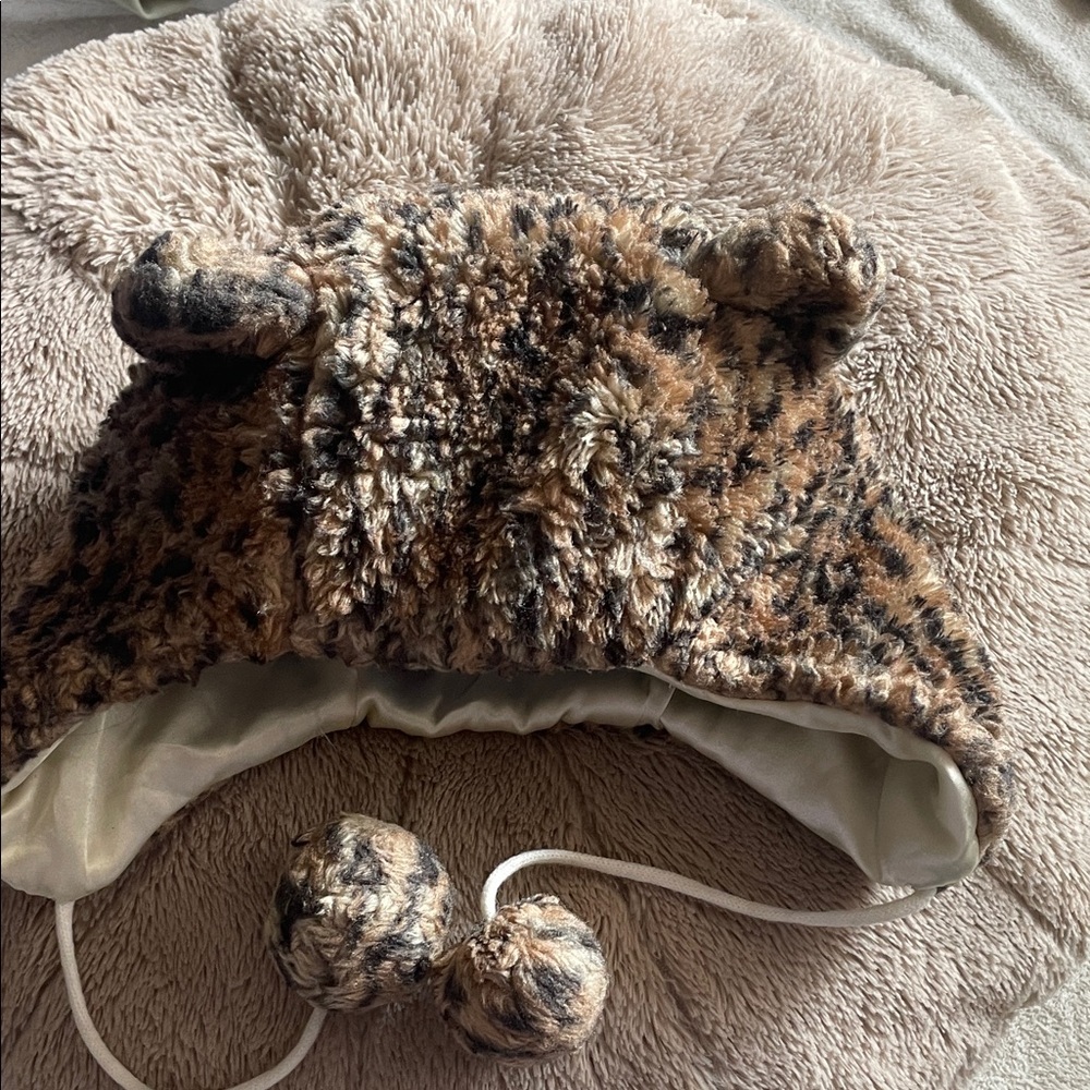 Joe Boxer Fuzzy Leopard Print Hat